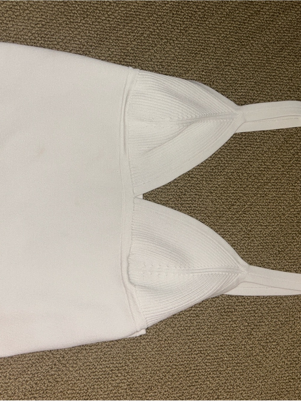 Zara White Ribbed Bralette Tank Top